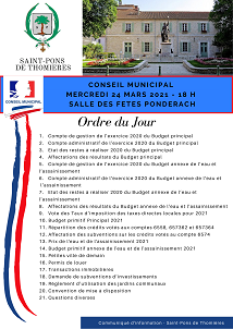 communique conseil municipal 18 11 2020 st pons de thomieres small