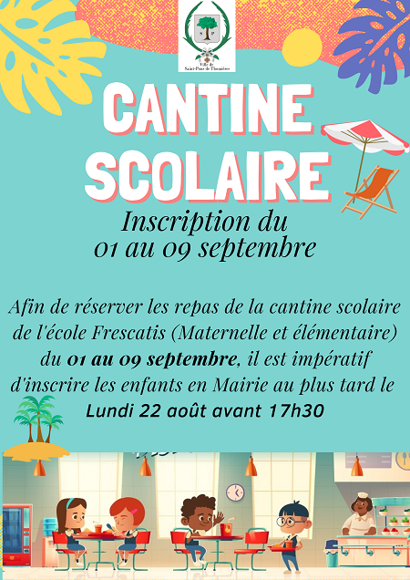 cantine scolaire inscription rentree sept 2022 small